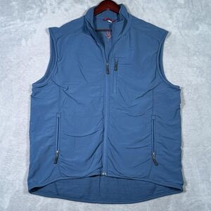 Ibex Vest Mens XXL Blue Climawool Lite Softshell Full Zip Outdoor Windbreaker